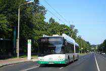 Solaris Trollino 18AC, Obus 051 der BBG-Eberswalde am Westendstadion am 16.07.2011.