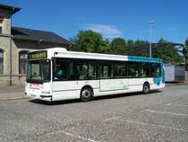 Irisbus Agora Solo auf der der umgeleitete Linie 1 vor dem Bahnhof Saargem�nd am 09/07/11.