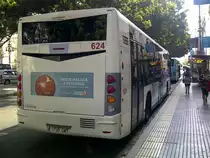Heckansicht eines Castrosua Magnus in Malaga.
Wagen 624 der EMT Malaga.