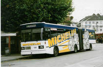 Aus dem Archiv: WV Winterthur - Nr. 128 - Saurer/FHS Gelenktrolleybus am 24. Oktober 1998 beim Bahnhof Winterthur (mit Vollwerbung f�r  Michelin )