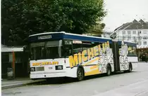 Aus dem Archiv: WV Winterthur - Nr. 128 - Saurer/FHS Gelenktrolleybus am 24. Oktober 1998 beim Bahnhof Winterthur (mit Vollwerbung f�r  Michelin )