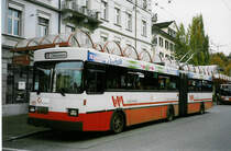 Aus dem Archiv: WV Winterthur - Nr. 125 - Saurer/FHS Gelenktrolleybus am 24. Oktober 1998 beim Bahnhof Winterthur