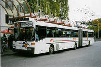 Aus dem Archiv: WV Winterthur - Nr. 156 - Mercedes O 405GTZ Gelenktrolleybus am 24. Oktober 1998 beim Bahnhof Winterthur (mit Werbung f�r  MIGROS )
