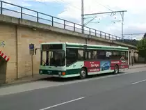 MAN Niederflurbus 1. Generation auf der Linie 241 nach Bad Schandau Bahnhof am Bahnhof K�nigstein.(26.7.2011)