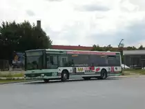 MAN Niederflurbus 2. Generation auf der Linie 238 nach Lohmen am Bahnhof Pirna.(26.7.2011)