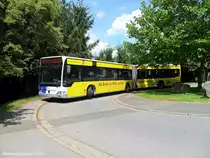 Hier ist ein Mercedes Citaro Gelenkbus zu sehen. Die Aufnahme habe ich am 15.07.2011 in Spiesen Elversberg gemacht.