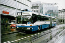 Aus dem Archiv: VBZ Z�rich - Nr. 114 - Mercedes O 405GTZ Gelenktrolleybus am 18. April 1998 in Z�rich, L�wenplatz
