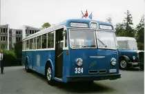 Aus dem Archiv: VBZ Z�rich - Nr. 324/ZH 66'324 - FBW/T�scher am 3. Oktober 1998 in R�ti, Sonnenplatz 