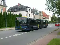 Solaris Urbino auf der Linie 66 nach Cosch�tz an der Haltestelle Cosch�tz Saarstra�e.(28.7.2011)
