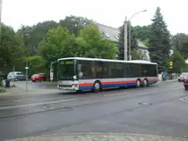 Setra S 300er-Serie NF auf der Linie 308 nach Radeberg an der Haltestelle Klotzsche K�the-Kollwitz-Platz.(29.7.2011)