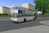 Ein Screen aus OMSI, dem Omnibussimulator. Ein MAN SD 200 (SD77) in einer Werbelackierung f�r �V Panorama, eine Schweizer �V-Zeitschrift. Mehr Infos auf www.ovpanorama.ch