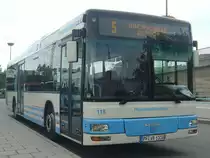 MAN NL  SVP Stadtverkehr Pforzheim  PF-VB 6118, Pforzheim HBf 16.08.2011