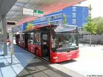 Zimmerbergbus/AHW Nr. 3 (MAN Lion's City G A23) am 16.8.2011 beim Bhf. Horgen. Diese MAN-Gelenkbusse sind die ersten Gelenkbusse bei der Zimmerbergbus, sie ersetzt die letzten Volvo/Hess B10M, womit der gesamte Fuhrpark der Zimmerbergbus nun Niederflurig ist.
