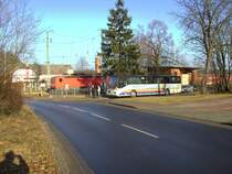 Schienenersatzverkehr Kerkwitz - Peitz/Ost, am 14.01.2008 Bahnhof Kerkwitz