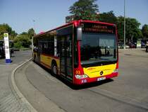 Ein neuer Mercedes Benz Citaro G in Hanau Hbf von der HSB am 24.08.11