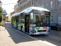 Volvo 7700 Hybrid #8600 (Test Bus im WL), 29.08.2011. Rudolfsheim Schwendergasse Wien.