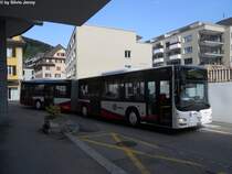 RVBW/Indermhle Nr. 131 (MAN Lion's City GL A23) am 2.9.2011 in Ennetbaden, Schiefe Brcke.