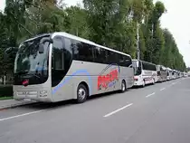MAN Lion´s Coach von Prager-Reisen brachte einige Messebesucher nach Ried;110908