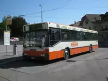 BSU MB 405N Nr. 65 als Postautoersatzwagen in Worb Dorf, 16.09.2011.