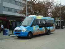 BSW Sargans - Nr. 301/SG 138'232 - Mercedes (ex WilMobil, Wil Nr. 202; ex BOS Wil Nr. 32) am 14. September 2011 beim Bahnhof Wil (mit Vollwerbung fr  OSTWIND )