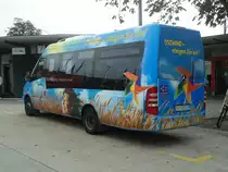 BSW Sargans - Nr. 301/SG 138'232 - Mercedes (ex WilMobil, Wil Nr. 202; ex BOS Wil Nr. 32) am 14. September 2011 beim Bahnhof Wil (mit Vollwerbung fr  OSTWIND )