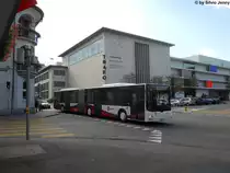 RVBW Nr. 167 (MAN Lion's City GL A23) am 2.9.2011 beim Trafo. Einem weiteren Beispiel wo die Gebude der ehemaligen Maschinenindustrie in Eventlokale umfunktioniert wurden.