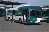 Gelenkbus der Potsdamer ViP von Volvo auf dem Betriebshof beim Tag der offenen Tr (P AV 971, Typ 7700 EEV, gesehen Potsdam 17.09.2011)