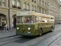 Tramverein Bern - Saurer  Nr.50 BE 27150 unterwegs als Zubringer ins neue Tram Depot Bolligenstrasse und ins Trammuseum von Bern am 11.09.2011