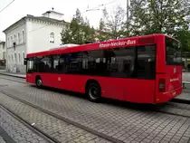 MAN der 2. Generation in Oggersheim von DB Rhein Neckar Bus mit Defekt an der Bremse am 18.09.11 Wegen diesen Defekt musste die ganze Straenbahn Linie 4 gesperrt werden