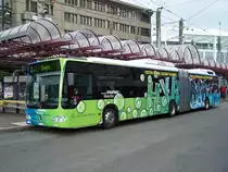 Citaro II Hybrid Gelenkbus als Testwagen in Winterthur am 20/09/11.