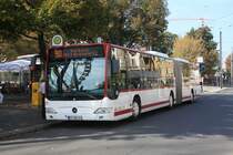 Wagen 433 der Stadtwerke Erfurt am Erfurter Domplatz am 29.09.2011.