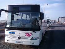 Mercedes-Benz Integro in der 15-Meter-Ausfhrung in Nancy (F).
Transport en dpartement TED.