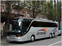 In den Stra�en von Strasbourg wartete dieser Setra 416 GT-HD am 29.10.2011 auf seine Fahrg�ste.