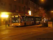 Zu sehen ist ein MB O 530 G/ KOM 3502 der EVAG. Das Foto entstand am Abend des 01.11.2011 an der (H) Fliegenbusch. Der Wagen wurde auf dem SEV der Linie 105 eingesezt.