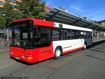 Das Foto zeigt einen MAN Bus am Saarbr�cker Hauptbahnhof.Die Aufnahme war im September 2011.