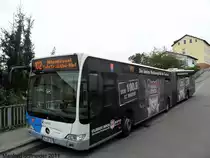 Ein Citaro Gelenkbus von Saarbahn und Bus. Aufgenommen habe ich das Foto im September 2011 in Saarbr�cken Altenkessel.