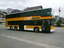 PostAuto Region Ostschweiz: Neoplan N 4426 SG 273'224, mit Wappen  Wildhaus , am 25. Oktober 2011 bei der Post 9657 Unterwasser (SG)