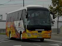 MAN Lion's Coach Bus  unterwegs auf den Stra�en in Strassbourg. 30.10.2011