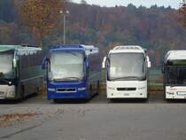 Volvo 9700, Volvobus.ch M�nchenbuchsee 05.11.2011 (Blau = ex-Stebler Develier ?)