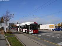 tpf Nr. 514 (Neoman/Hess NGT204F) am 9.11.2011 bei der Haltestelle Mont-Carmel, wo er, zur�ckkehrend von einer Probefahrt, noch ca. 150m ins Busdepot zu fahren hat.
