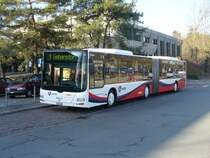 RVBW - MAN Gelenkbus Nr.152 AG 228163 bei der Haltestelle T�gerhard in Wettingen am 29.12.2007