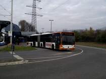 RNV Mercedes Benz Citaro G macht sich in Rohrbach S�d auf den Weg nach Heidelberg am 18.11.11 auf der Linie 29 