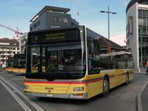 MAN Bus mit der Betriebsnummer 115 auf der Linie 6 am Bahnhof in Thun. Die Aufnahme stammt vom 12.10.2011.