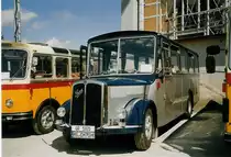 Schweizer Fahrzeuge in Deutschland: Braun, M�nster - MS-CH 70H - Saurer/R&J (ex Sol�r+Fontana, Ilanz Nr. 14) am 28. August 2004 in Niederbipp, Saurer-Treffen