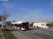 tpf Nr. 531 (Hess Swisstrolley 3 BGT-N2C) am 9.11.2011 bei der Haltestelle Mont-Carmel