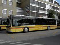 MAN Bus mit der Betriebsnummer 124 am Bahnhof in Thun. Die Aufnahme stammt vom 12.10.2011.