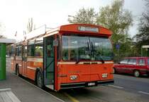 Stadtomnibus Olten; Berna/Hess SH550 D2KUT Nr. 70 (1979); Hier ausnahmsweise (und leihweise) auf der  Lostorfer  Linie 7 eingesetzt, obschon diese damals (1990) noch nicht mit dem Stadtomnibus fusioniert war.  Aufnahme von 1990; Bahnhofplatz Olten