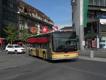 MAN Bus mit der Betriebsnummer 129 auf der Linie 6 am Bahnhof in Thun. Die Aufnahme stammt vom 12.10.2011.