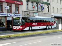CFL 77 Dieser Mercedes Bus bedient am 03.02.08 die Strecke nach Berdorf.