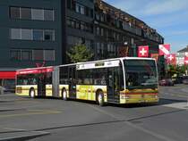 Mercedes Citaro mit der Betriebsnummer 108 auf der Linie 2 am Bahnhof in Thun. Die Aufnahme stammt vom 12.10.2011.